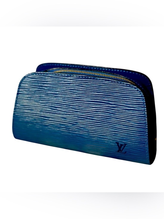 Louis Vuitton Handbags - Louis Vuitton Dauphine Epi Toledo Blue Cosmetic Bag